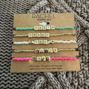 NWT Rachel Roy Bead Stretch Bracelets Disney inspired; Tinker Bell inspired
